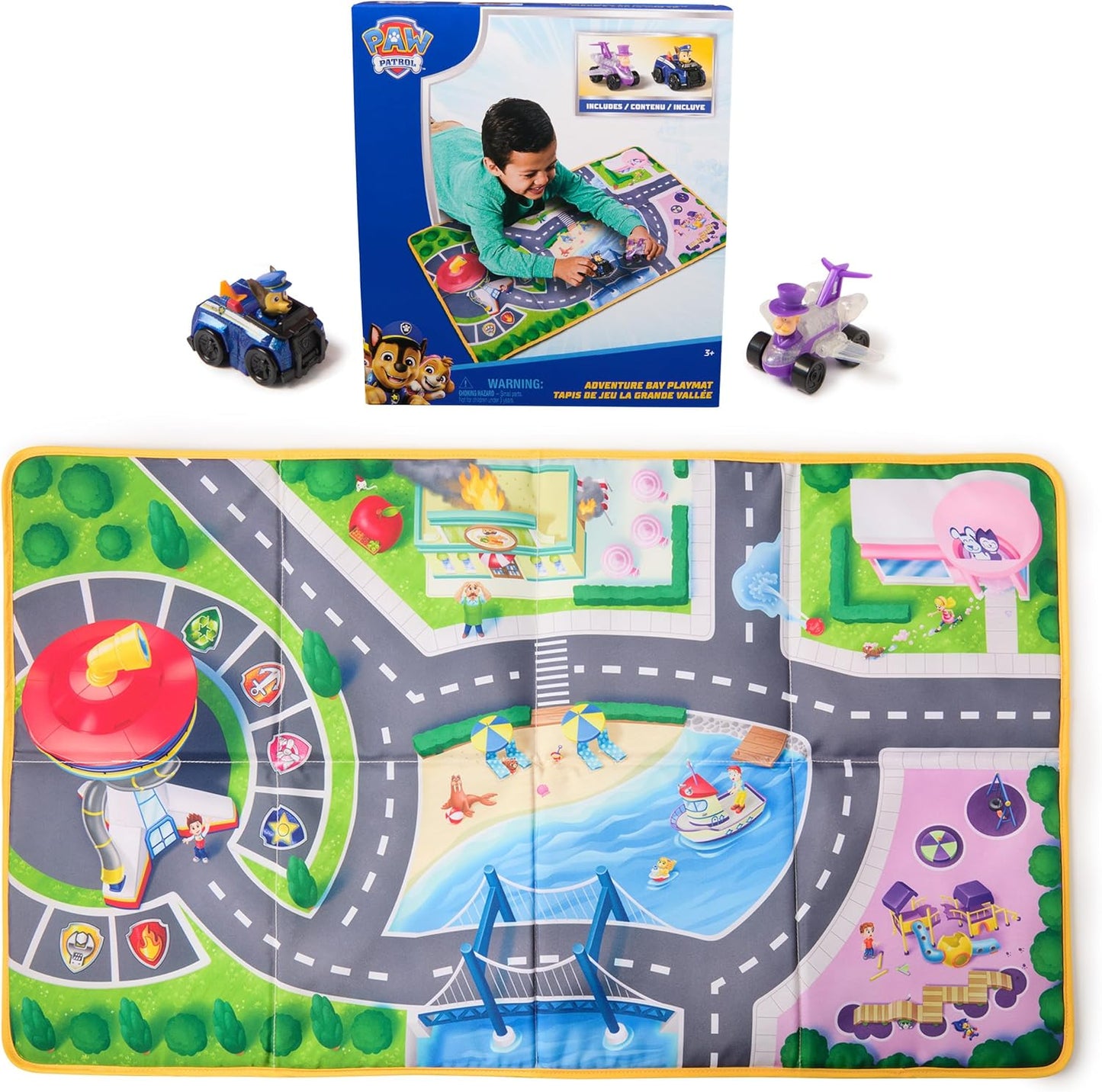 Tapete plegable de 33 pulgadas con vehículos exclusivos de Chase y Humdinger