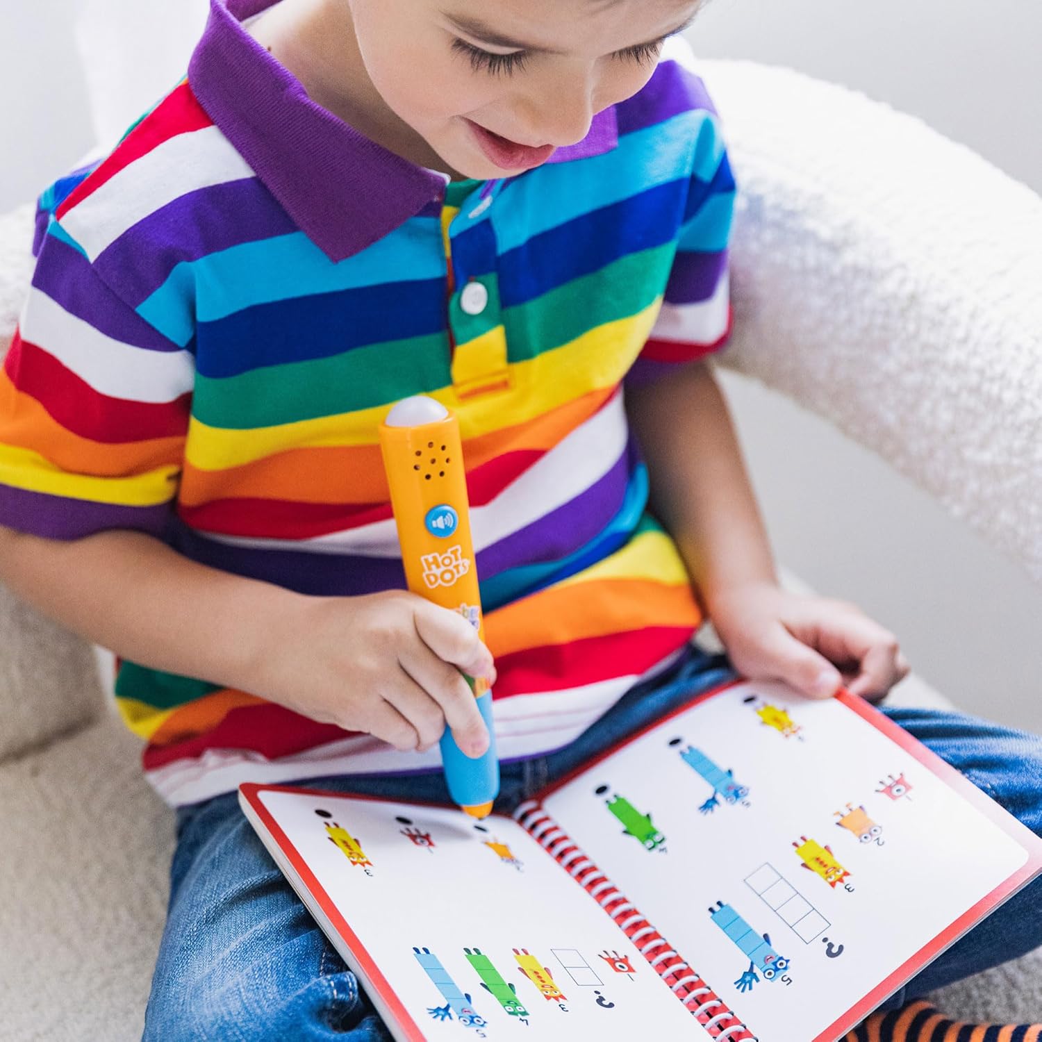 Educational Insights Hot Dots Numberblocks - Libro de trabajo números del 11 al 20 con bolígrafo interactivo, actividades de aprendizaje para niños a partir de 5 años