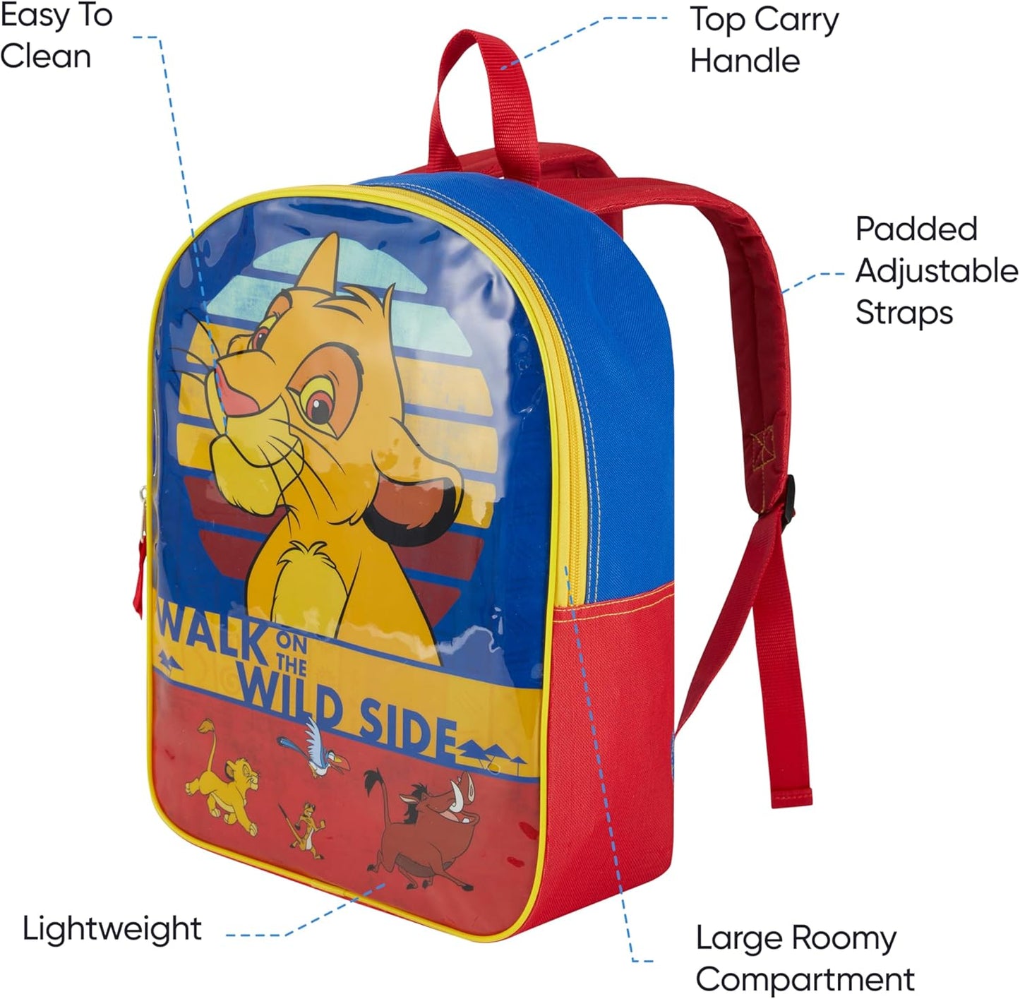 Disney Mochila para niños de 15 pulgadas
