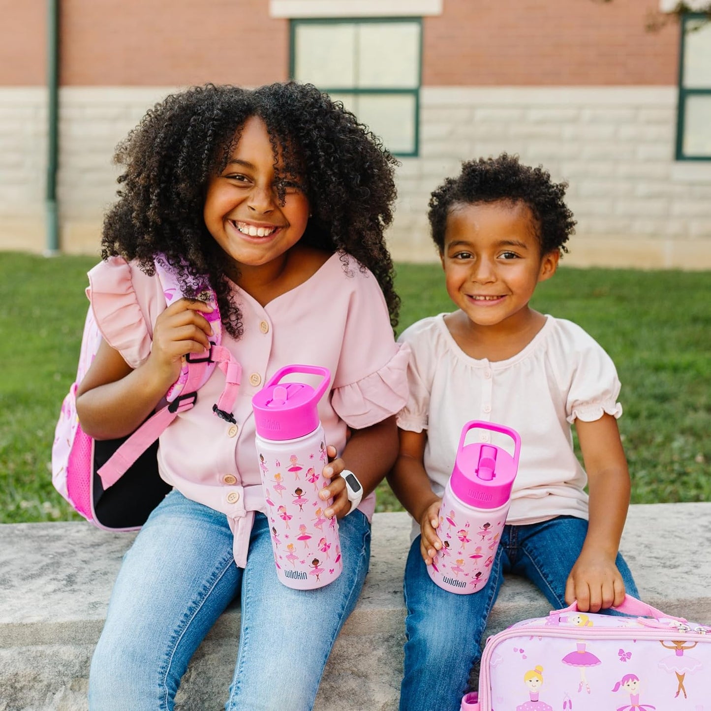 Wildkin Botella de agua de acero inoxidable 14 Onz