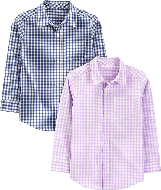 Simple Joys by Carter's Camisa tejida de manga larga para niño, paquete de 2