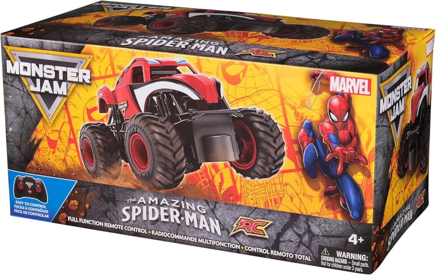 Monster Jam Marvel The Amazing Spider Control Remoto