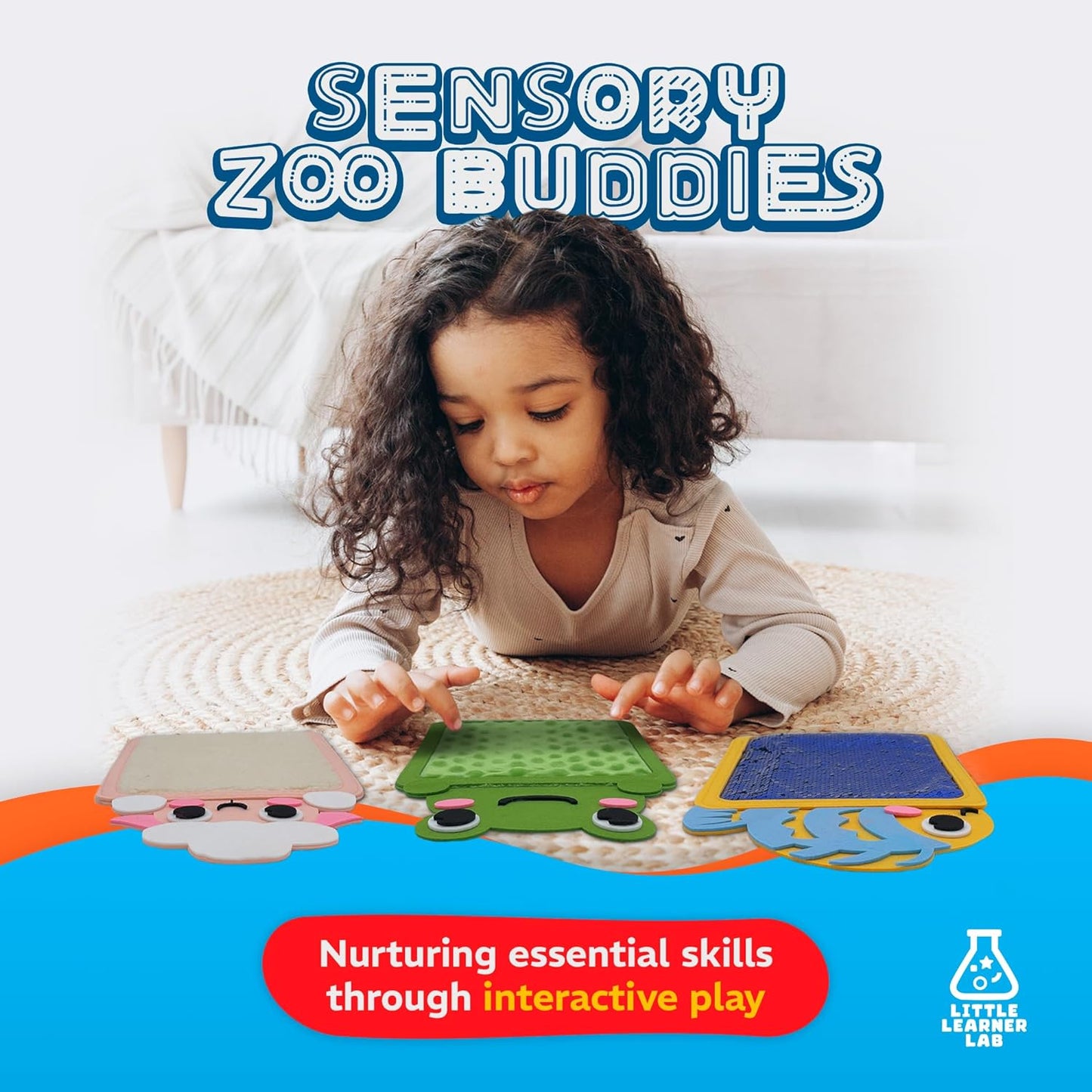 Sensory Zoo Buddies: paquete de 8 alfombrillas sensoriales