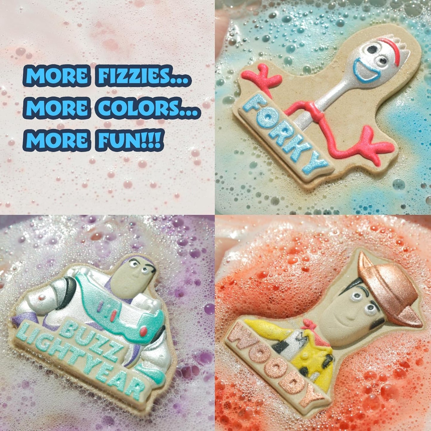 Toy Story Woody Buzz Lightyear y Forky - Bombas de baño