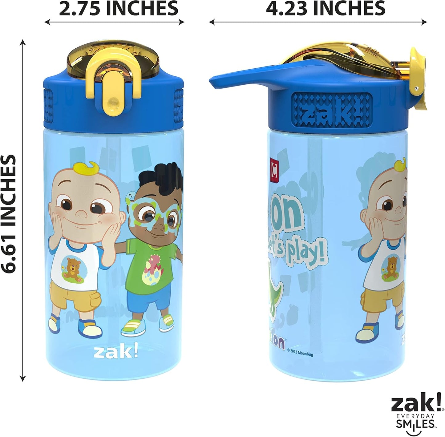 Zak Designs Cubierta de plástico duradera (16 onzas, juego de 2 unidades)