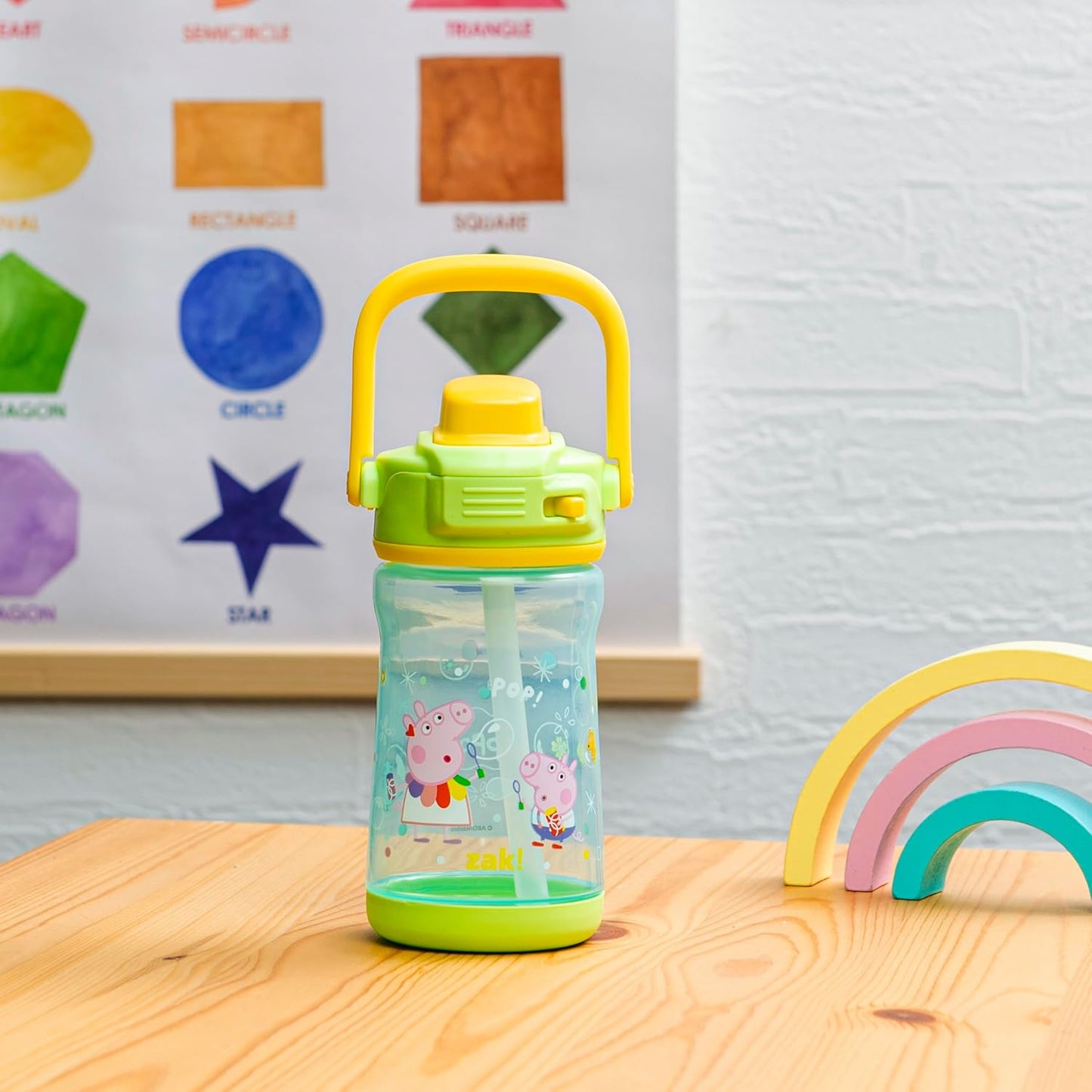 Zak Designs Peppa Pig Botella de agua 12 onzas
