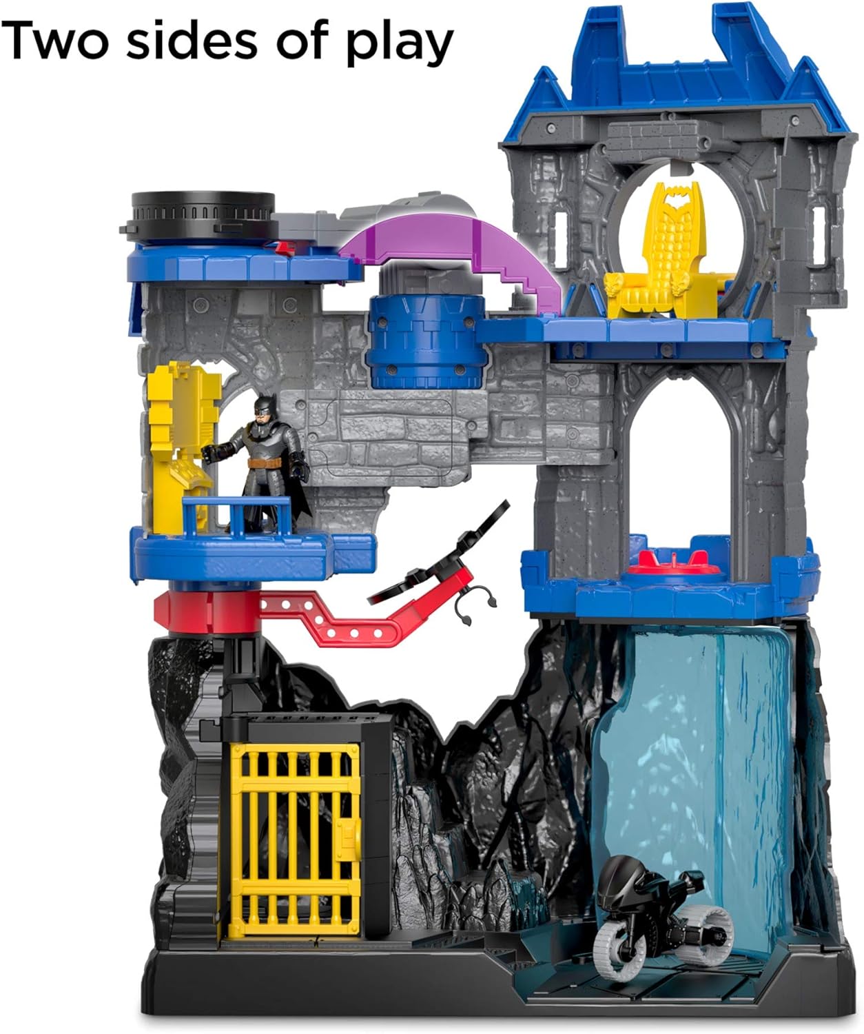 Fisher-Price Imaginext DC Super Friends - Juego de baticueva de Wayne Manor con figura de Batman y accesorios