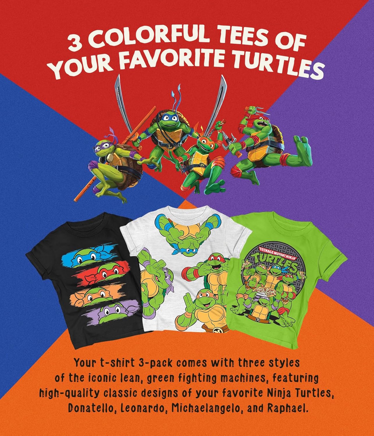 Camiseta de las Tortugas Ninja (conjuntos)