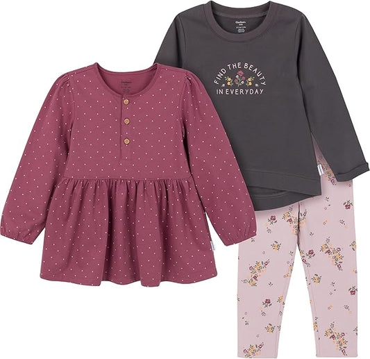 Conjunto de 3 piezas para niñas pequeñas Gerber