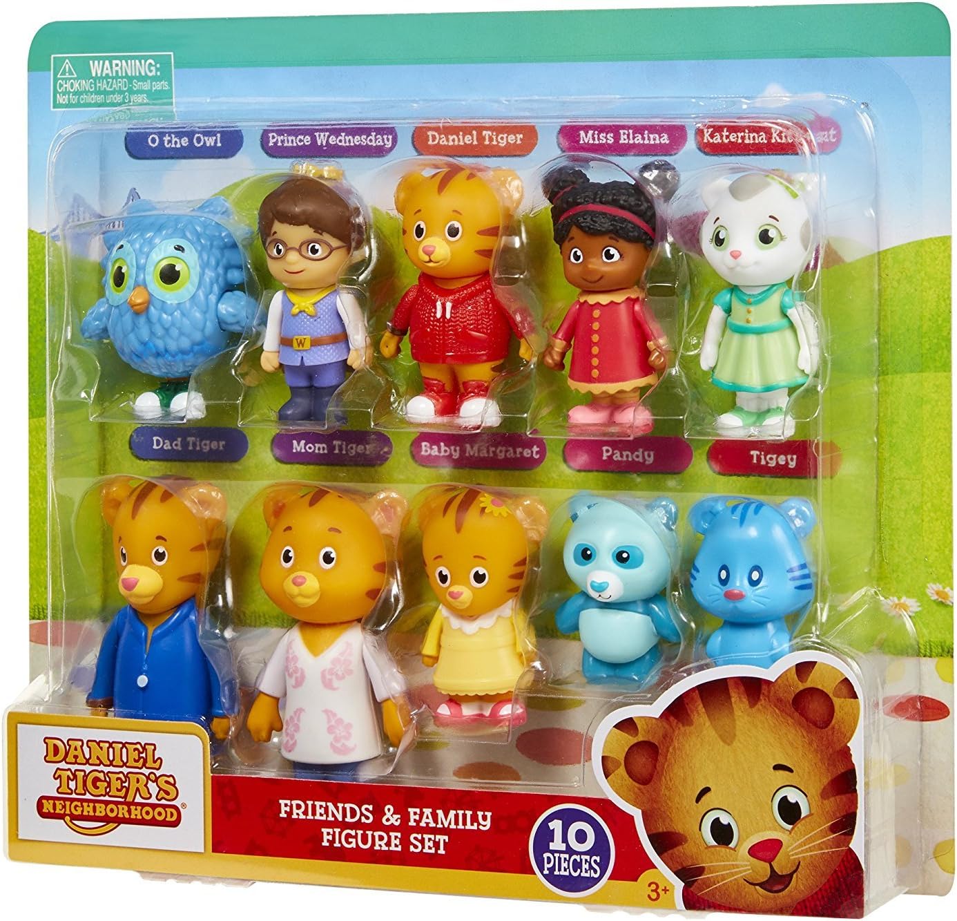 Juego de figuras de Daniel Tiger's Neighborhood, Paquete de 10