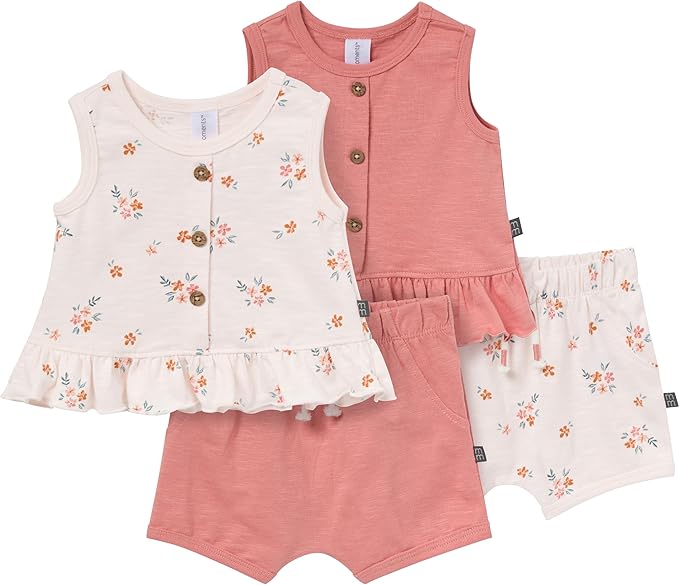 Conjunto de top y pantalón corto Modern Moments by Gerber (paquete de 4)
