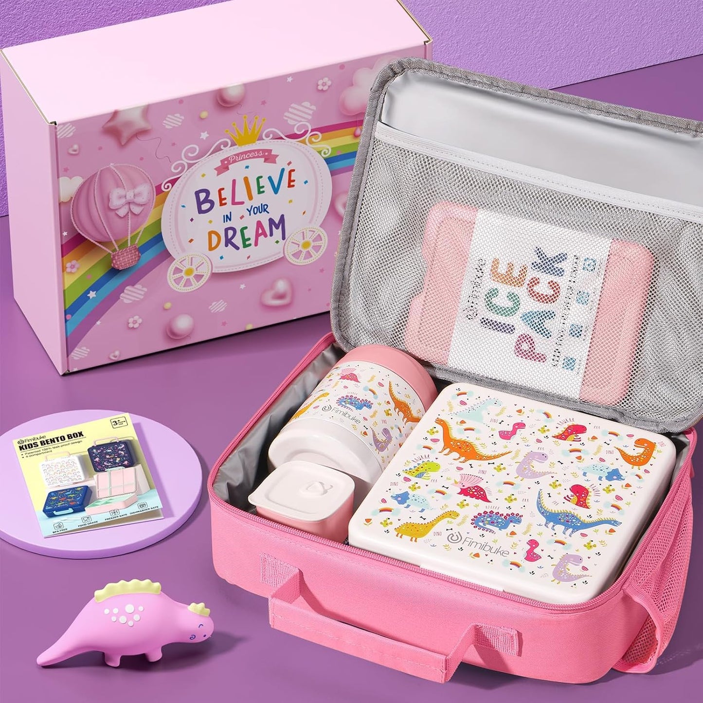 Fimibuke Kit de lonchera dinos