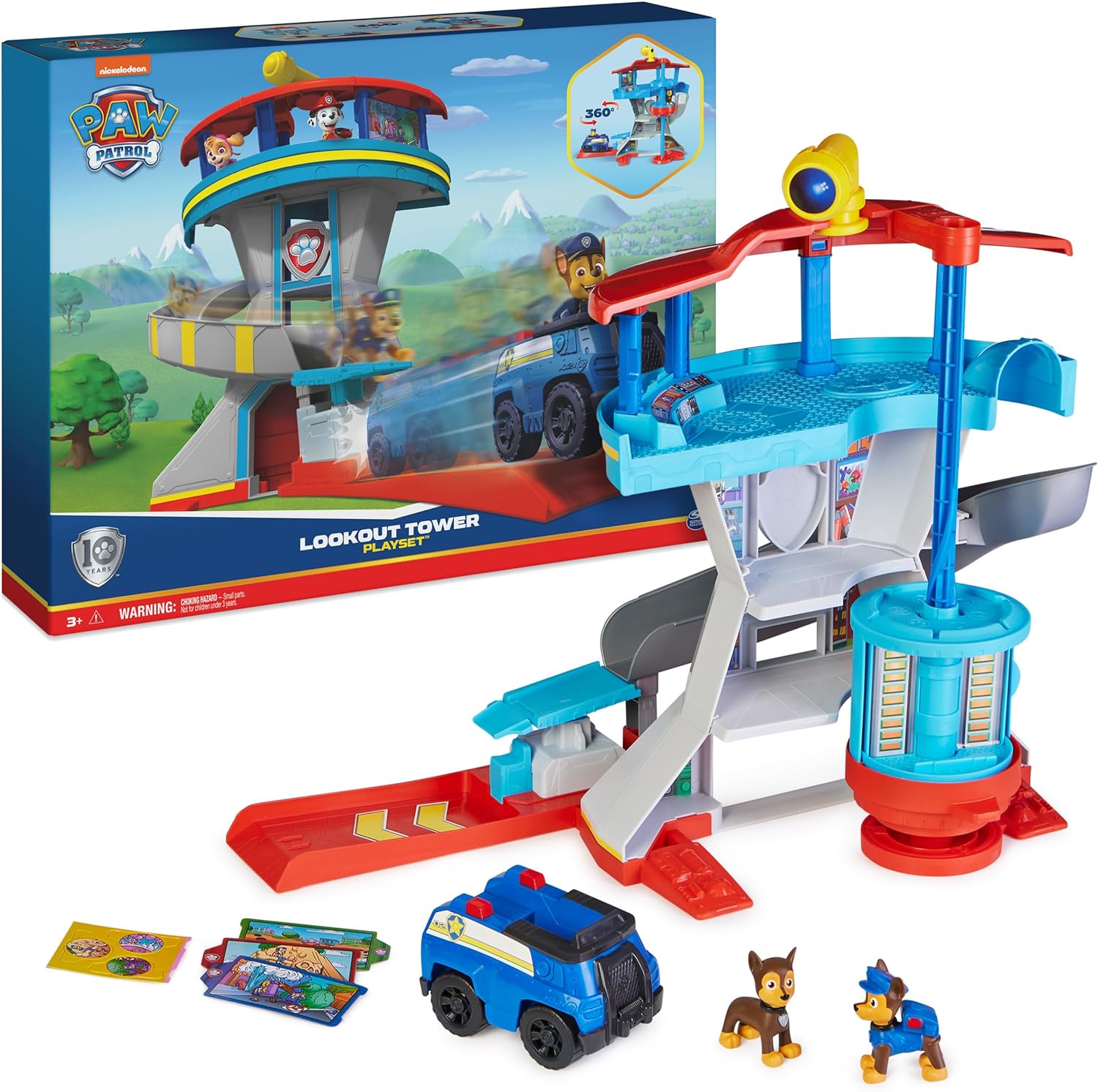 Paw Patrol Juego de torre de vigilancia con lanzador de autos 