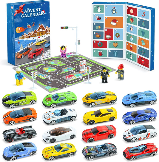 calendario de Adviento vehículos de carreras