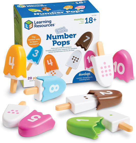 Paletas con números Number Pops para recursos de aprendizaje, de Learning Resources