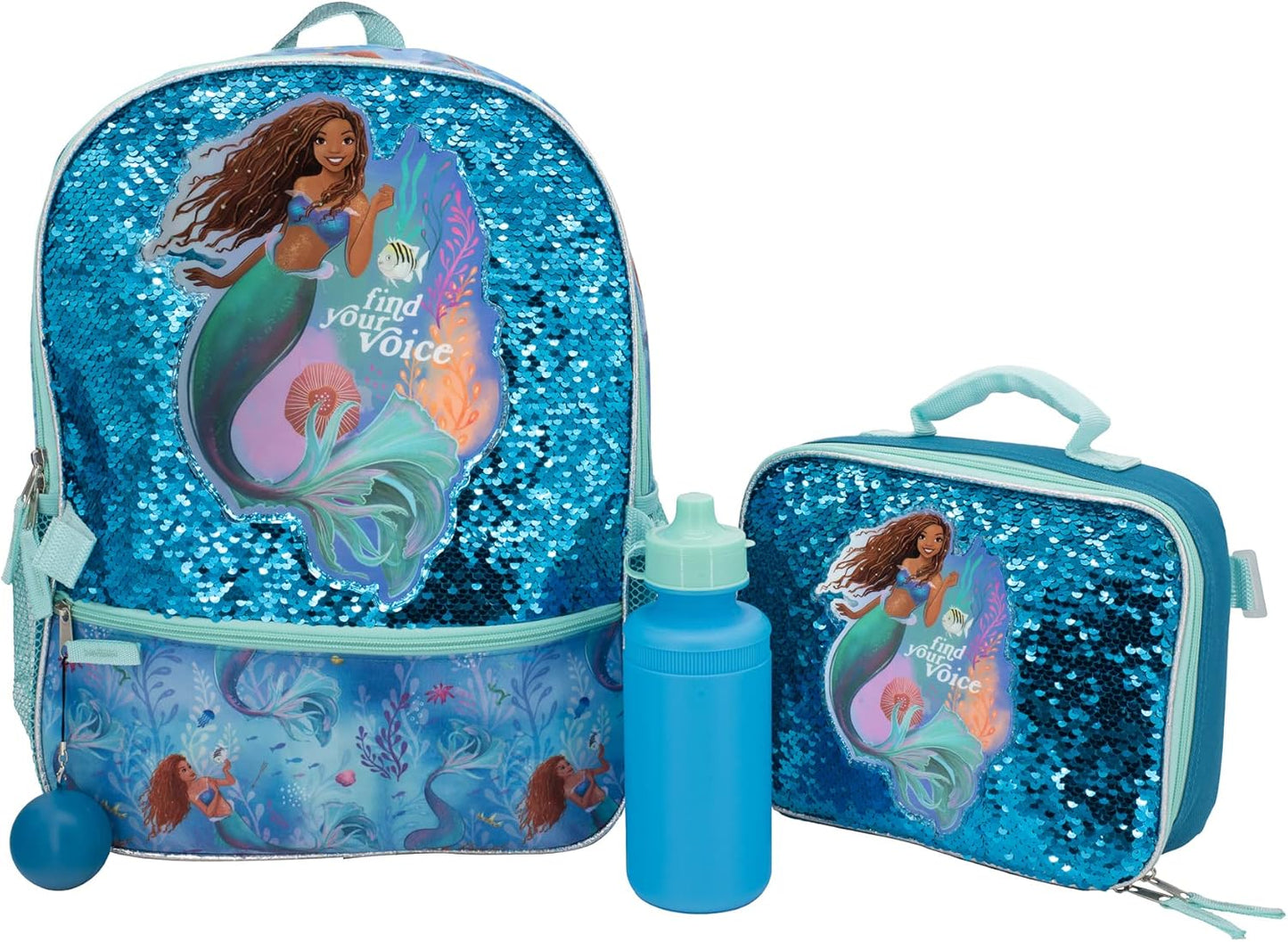 Disney The Little Mermaid Movie - Juego de mochila de 4 piezas  16 pulgadas