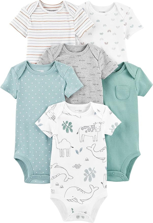 Body de manga corta unisex para bebés Simple Joys by Carter's