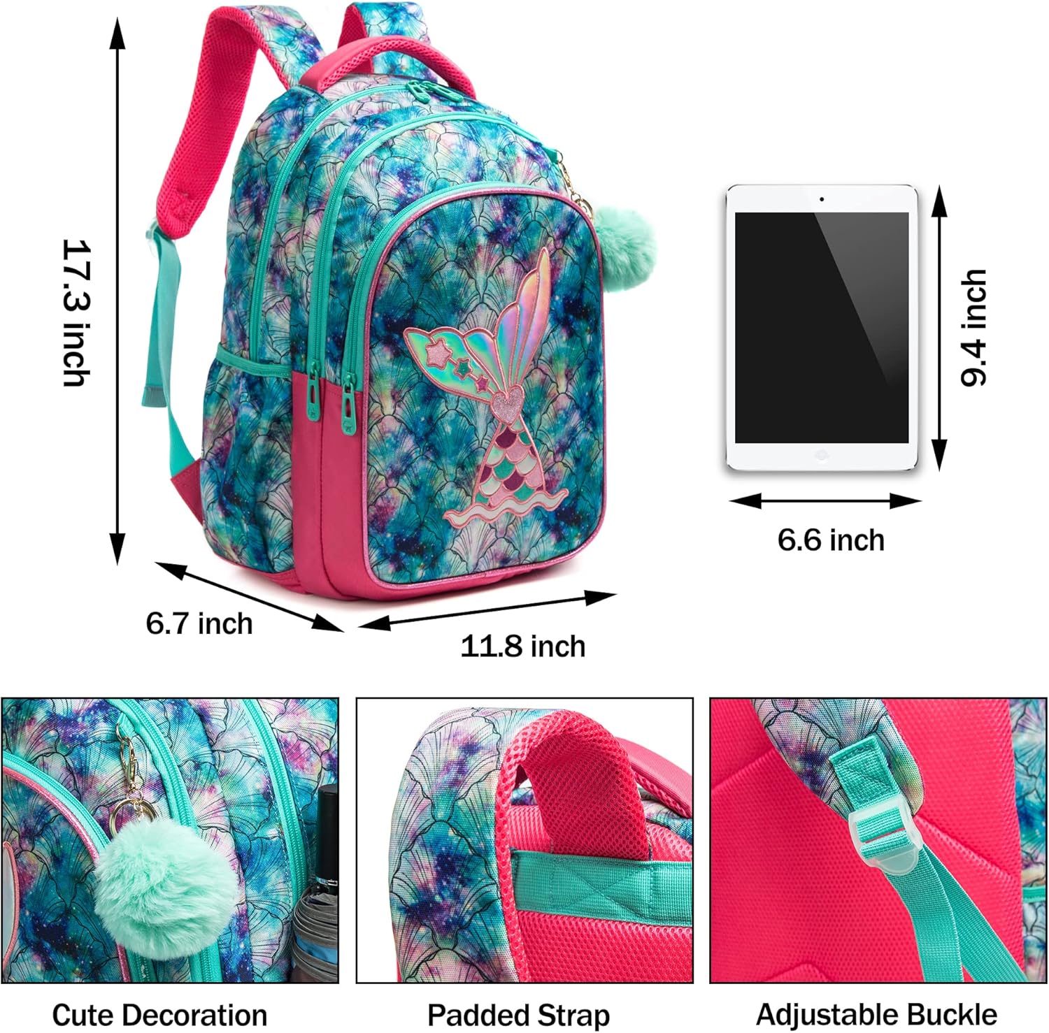 Mochila infantil de 17 pulgadas (Kit de mochila, lonchera y cartuchera) 