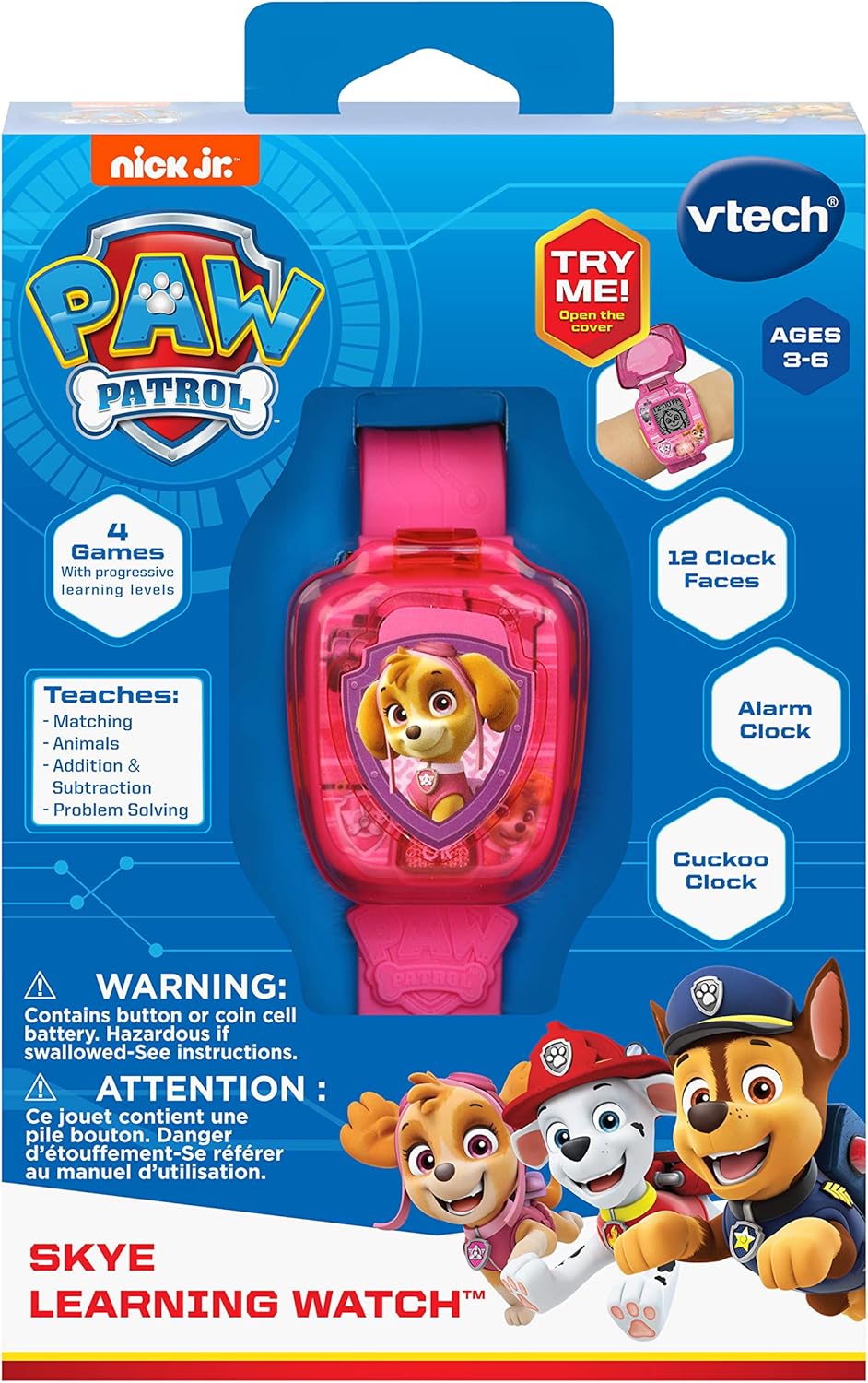 VTech PAW Patrol Skye - Reloj de aprendizaje