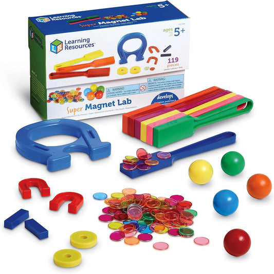 Kit super Magnet Lab de Learning Resources, 124 piezas
