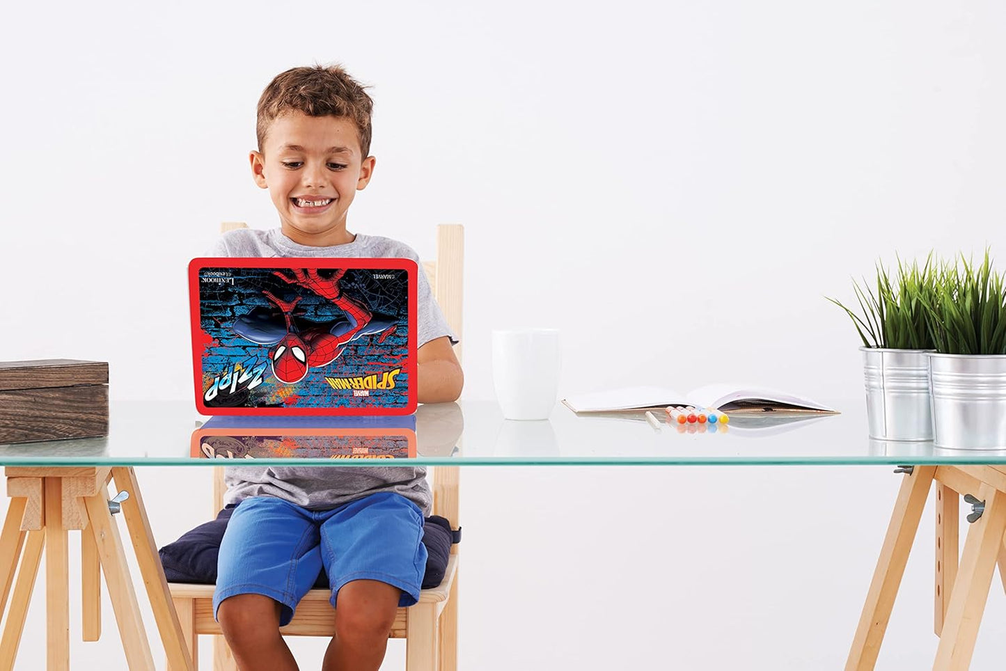 Lexibook Spider-Man - Portátil educativo y bilingüe en español/inglés