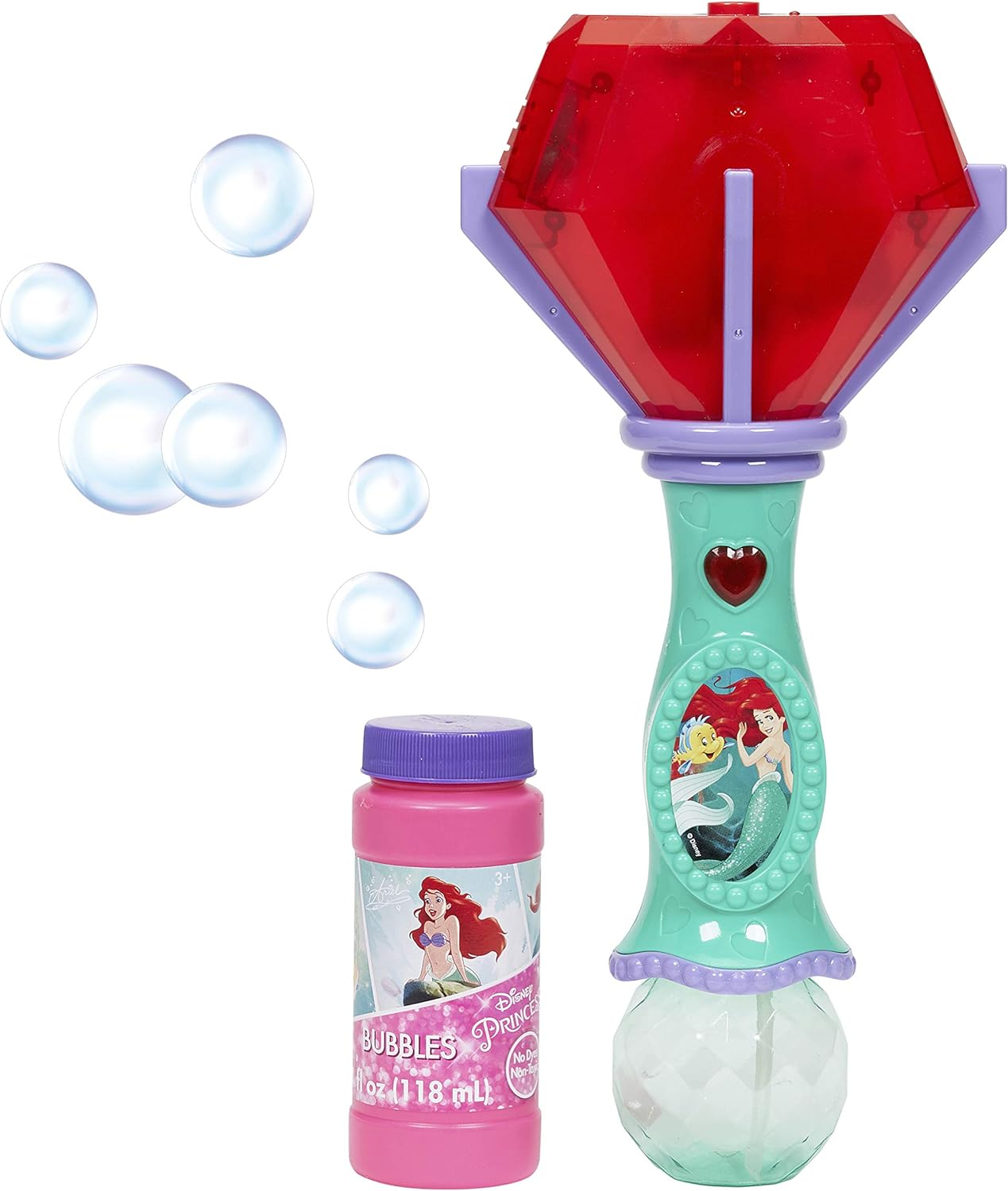 Cocomelon Light and Sound Musical Bubble Wand, Includes Bubble Solution