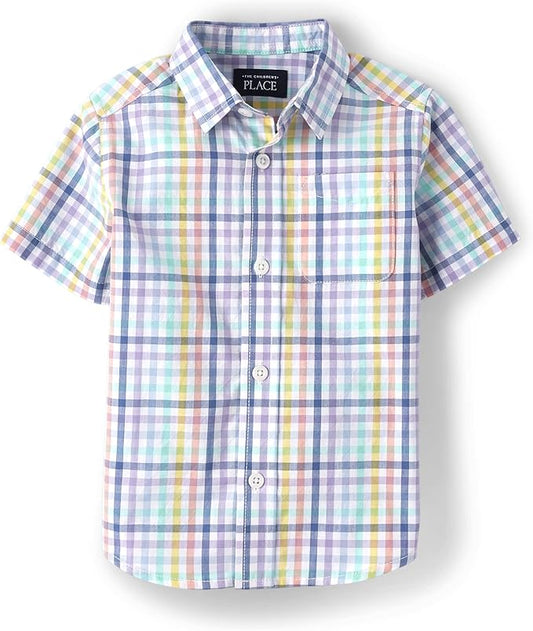 The Children's Place Camisa de manga corta con botones
