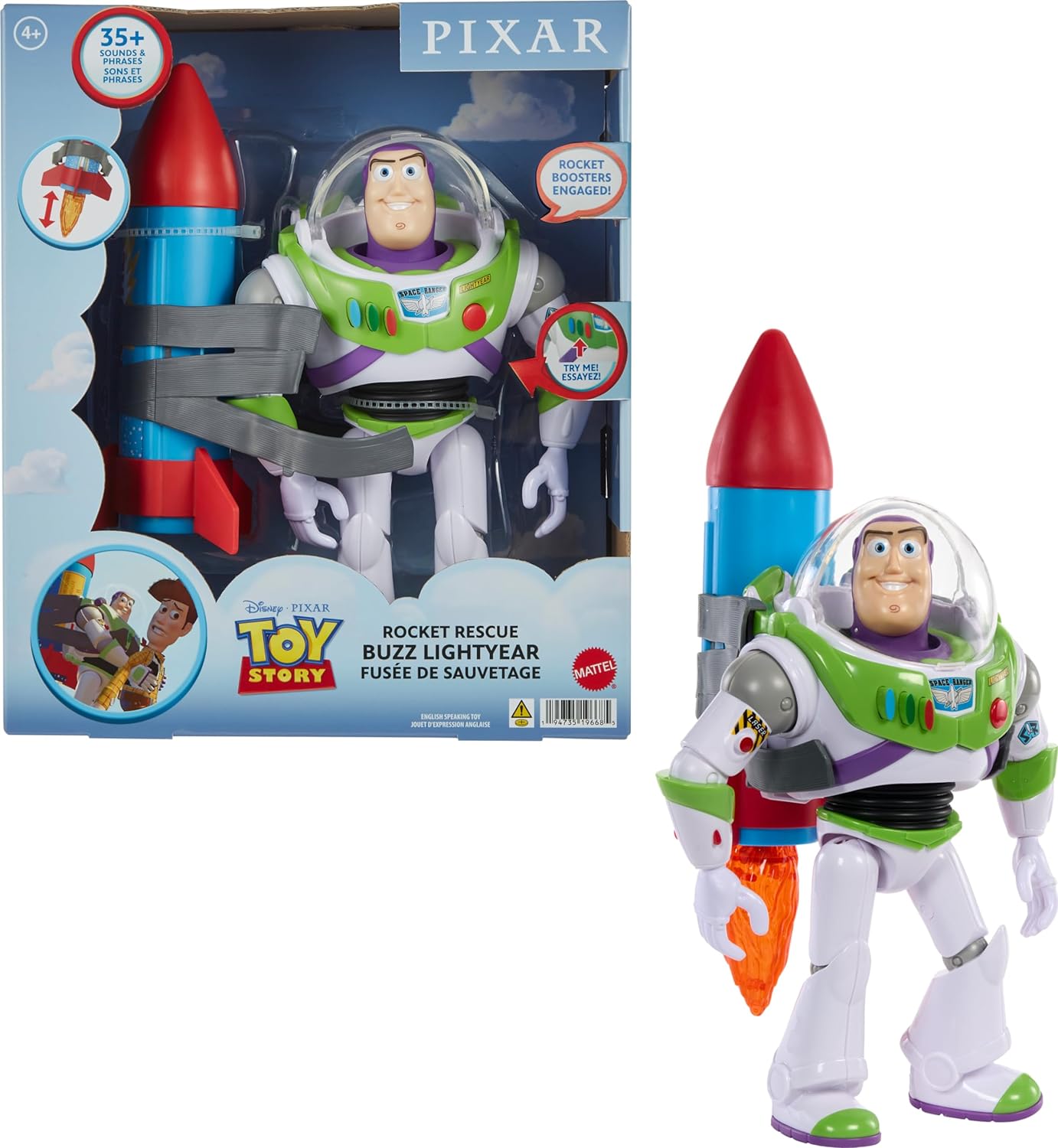 Rocket Rescue Buzz Lightyear con más de 20 sonidos y frases