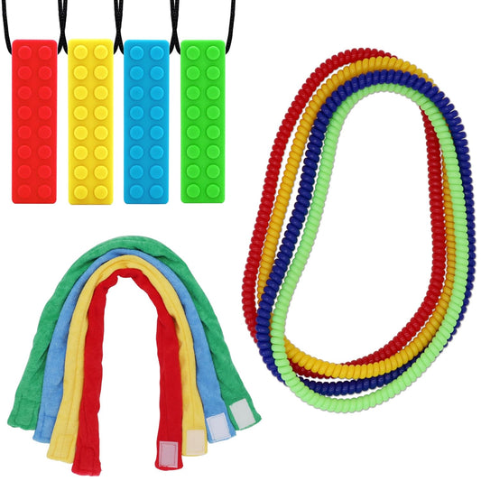 Paquete de 12 collares sensoriales para masticar