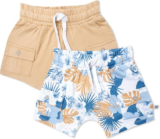 Pantalones cortos cargo HonestBaby (paquete de 2)