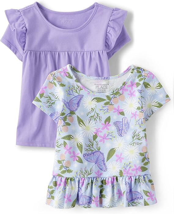 The Children's Place Camisa de manga corta con volantes