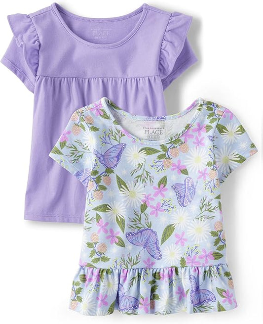 The Children's Place Camisa de manga corta con volantes