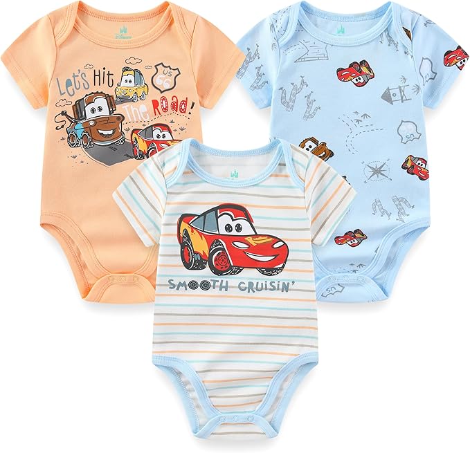 Disney Baby Paquete de 3 mamelucos