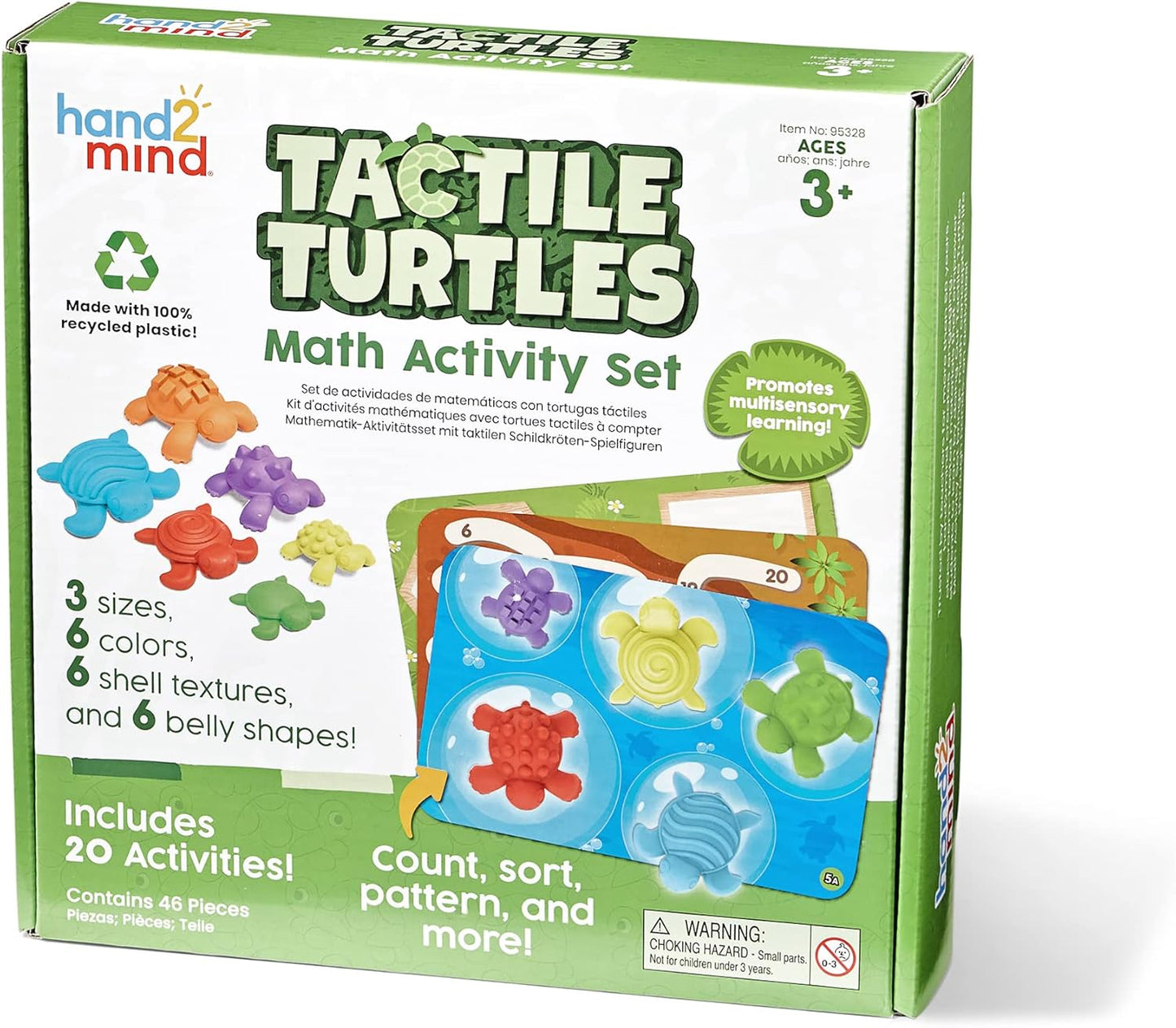 hand2mind Conjunto de actividades matemáticas de tortugas táctiles