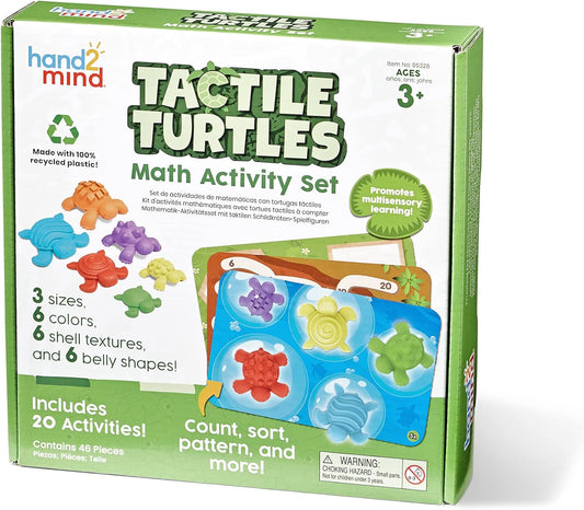 hand2mind Conjunto de actividades matemáticas de tortugas táctiles