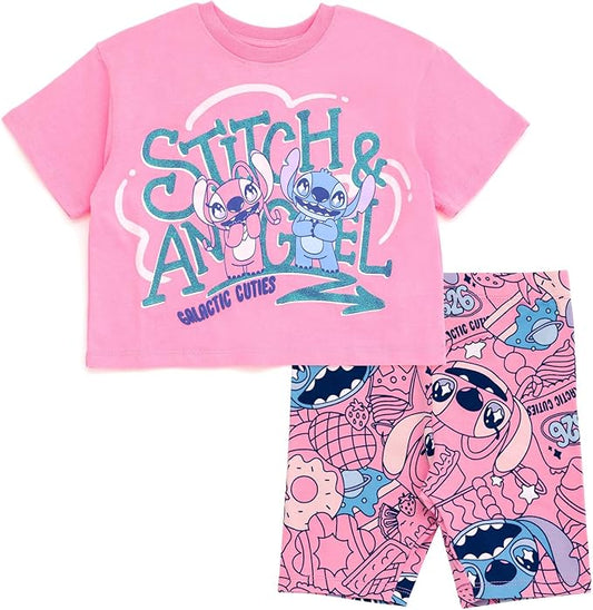 Disney Stitch - Conjunto de camiseta corta y pantalones cortos