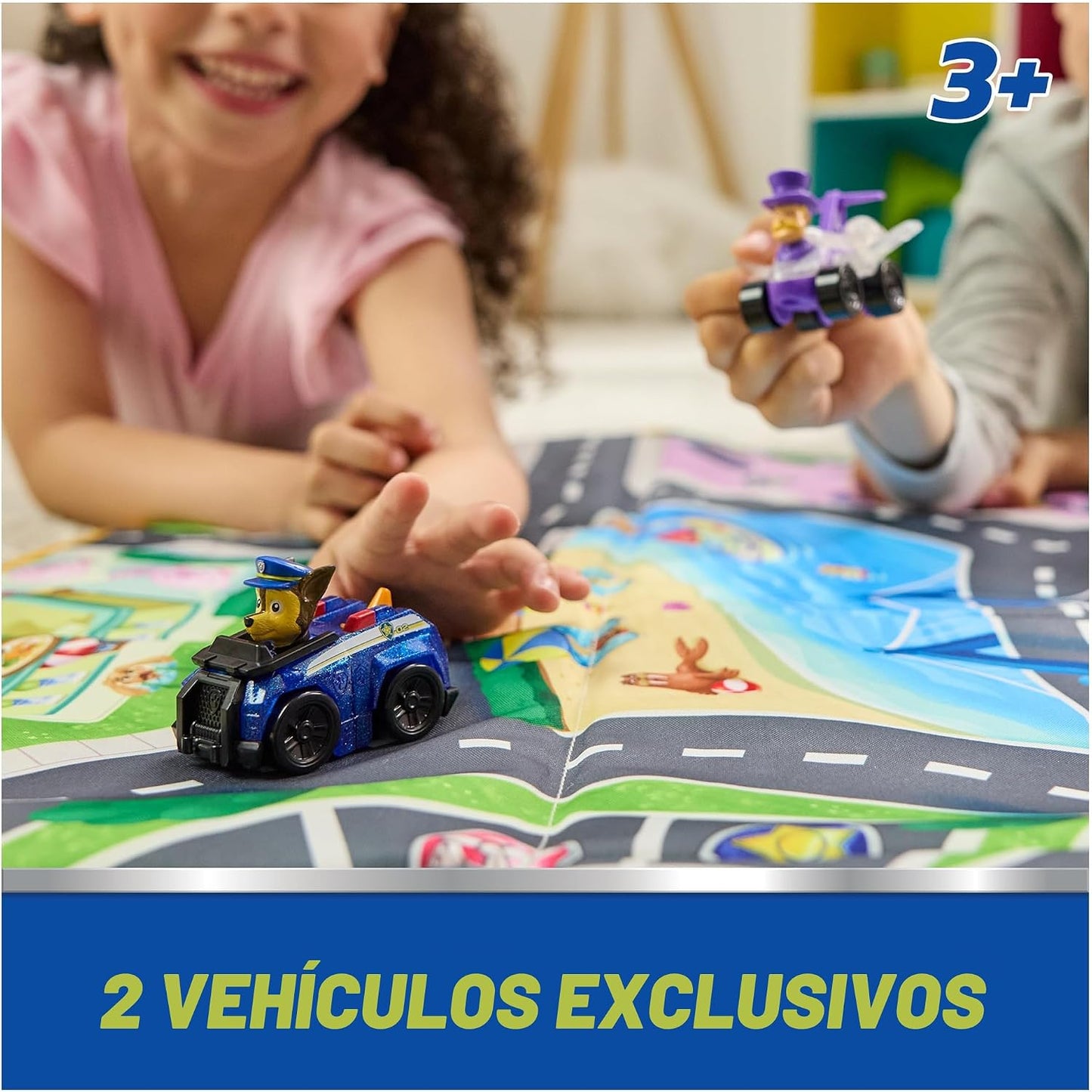 Tapete plegable de 33 pulgadas con vehículos exclusivos de Chase y Humdinger