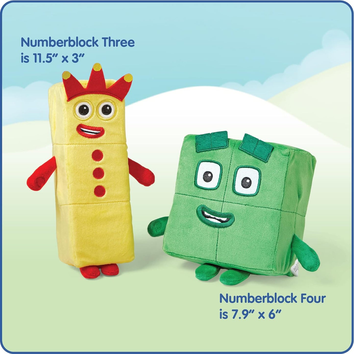 Numberblocks Tres y cuatro amigos juguetones