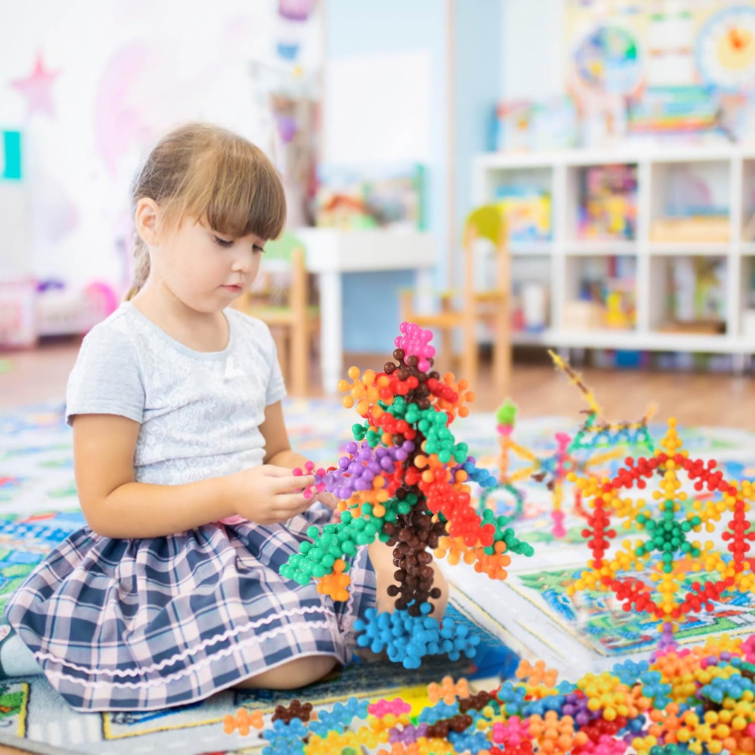 piezas de bloques de construcción para niños, juguetes educativos de construcción, juegos de discos de plástico sólido entrelazados para niños en edad preescolar, niños y niñas