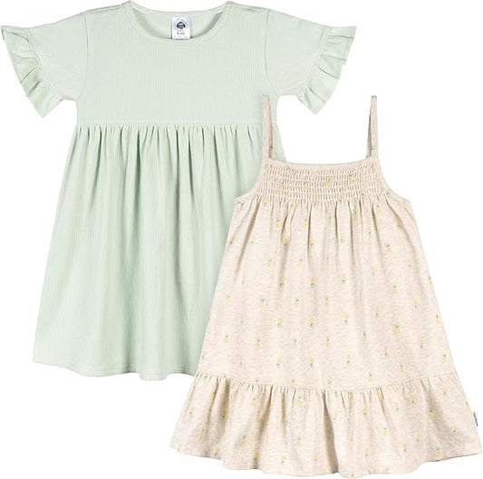 Gerber Conjunto de vestido de manga corta y sin mangas
