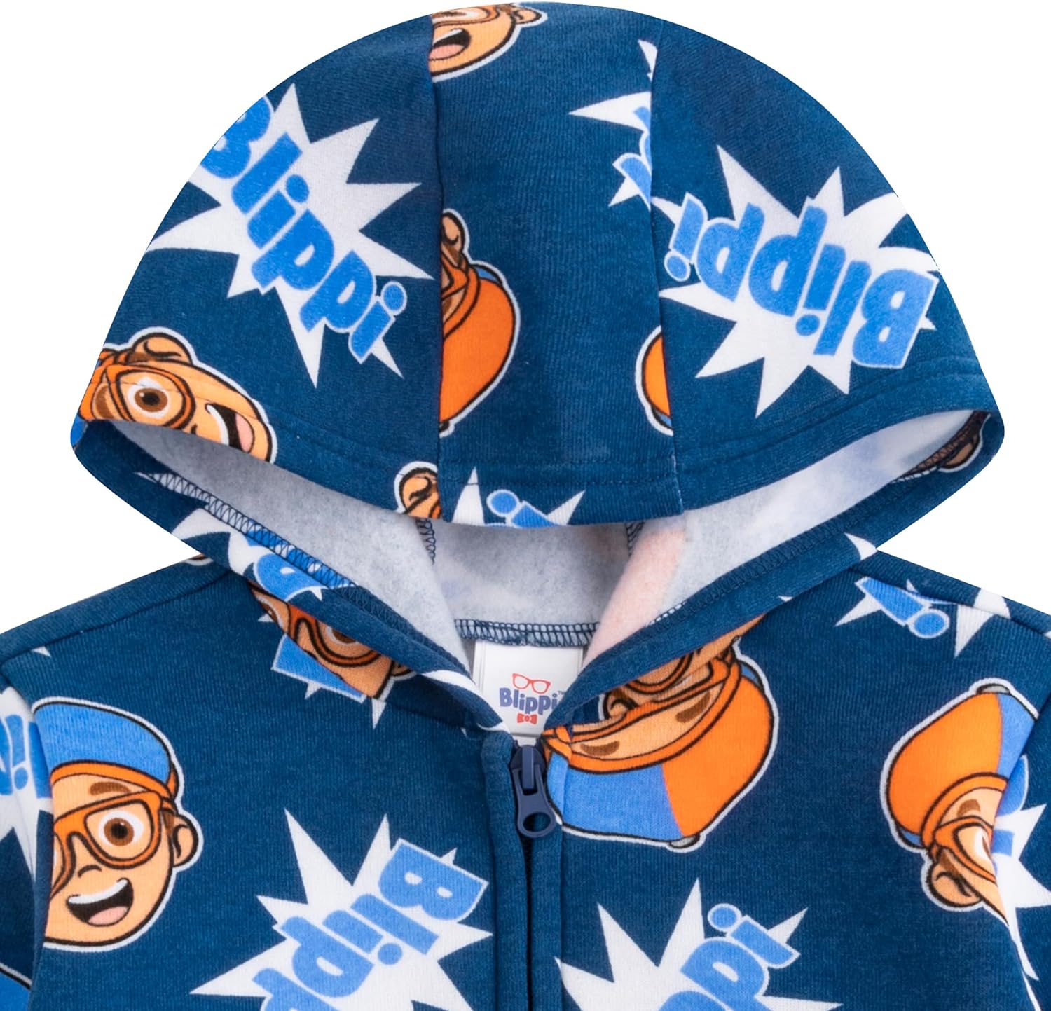 Blippi Sudadera con capucha y cremallera 