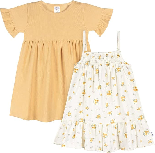 Gerber Conjunto de vestido de manga corta y sin mangas