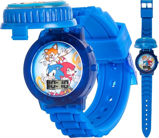 Sonic The Hedgehog SNC4020 Reloj de cuarzo azul con pantalla digital