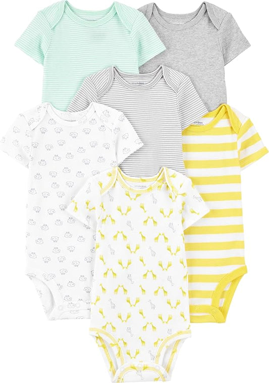 Body de manga corta unisex para bebés Simple Joys by Carter's