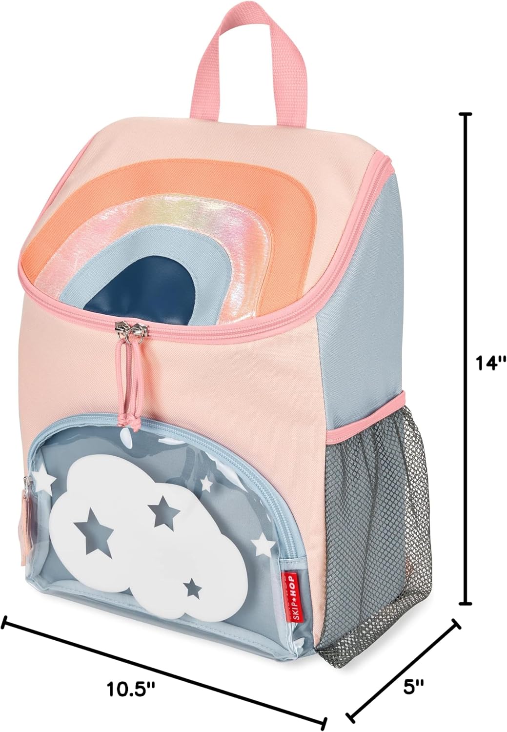 Skip Hop Mochila para niños grandes, arcoíris 14"Pulgadas 