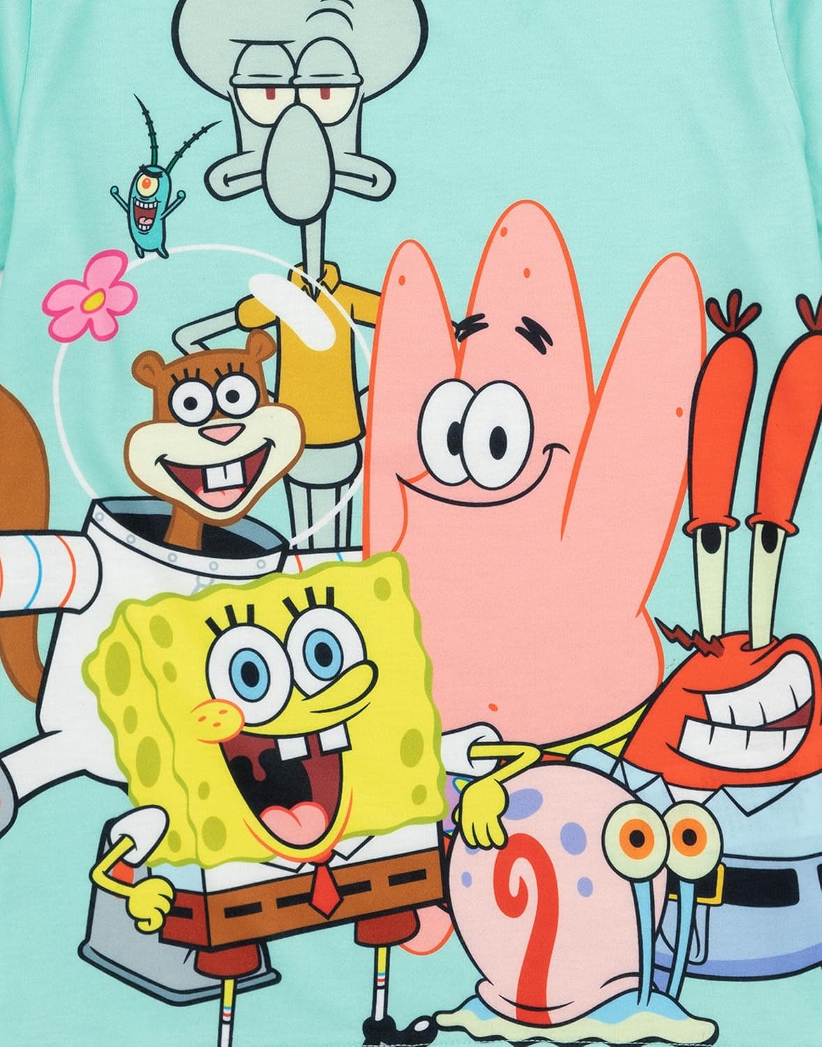 Bob Esponja Camiseta y pantalones cortos azules de manga corta