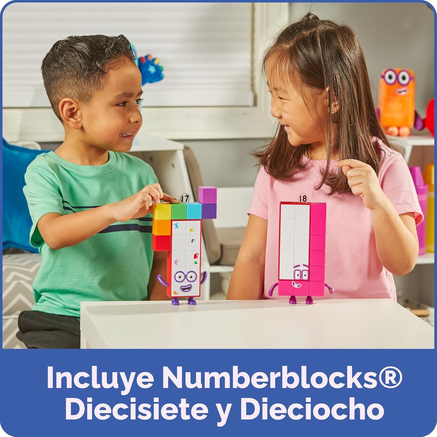 hand2mind Numberblocks Friends - Figuras de diecisiete y dieciocho