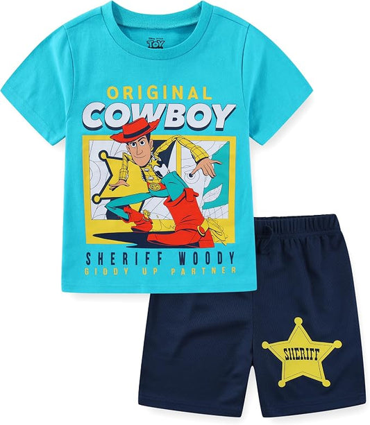 Toy Story Conjunto de camiseta de manga corta y pantalón corto de malla
