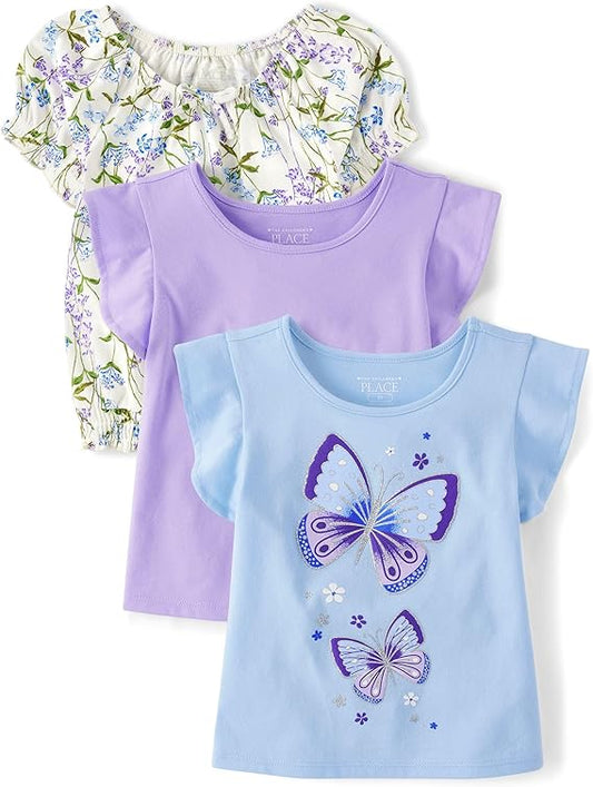 The Children's Place Camisa de manga corta con volantes