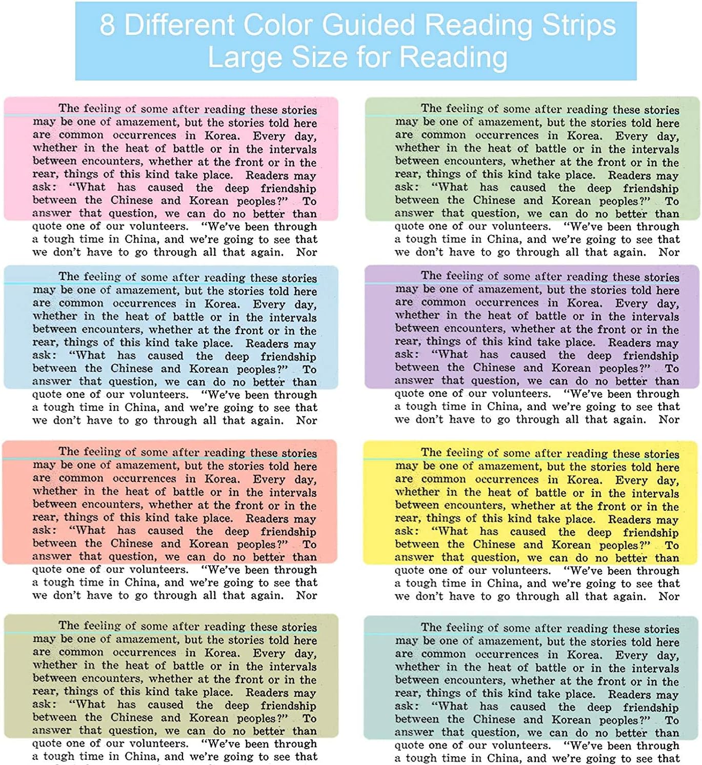 Tiras de lectura guiada